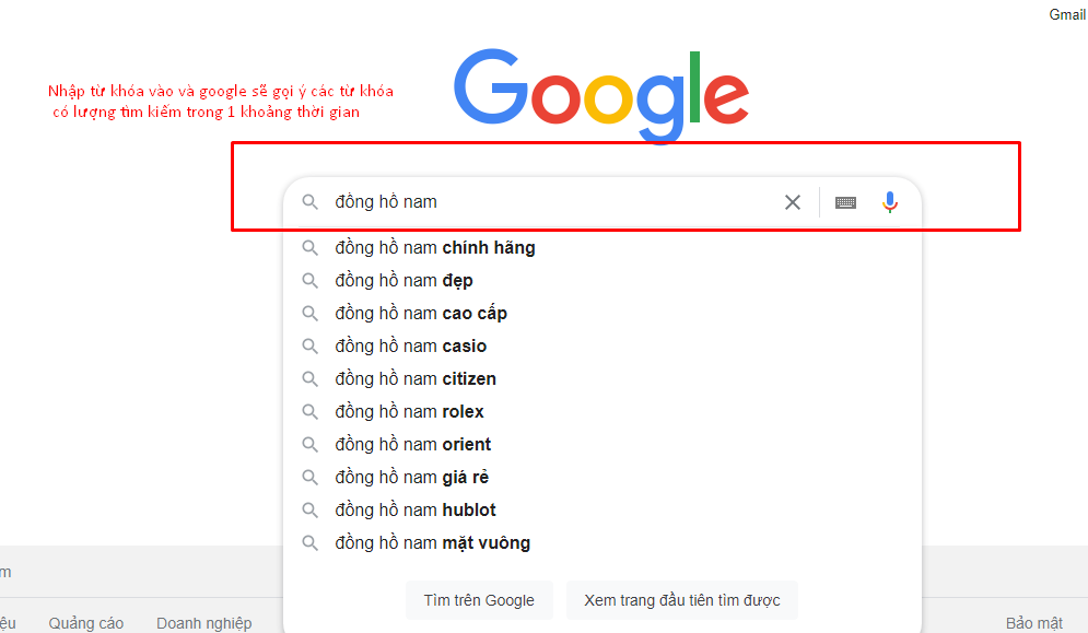google suggest gợi ý từ khóa
