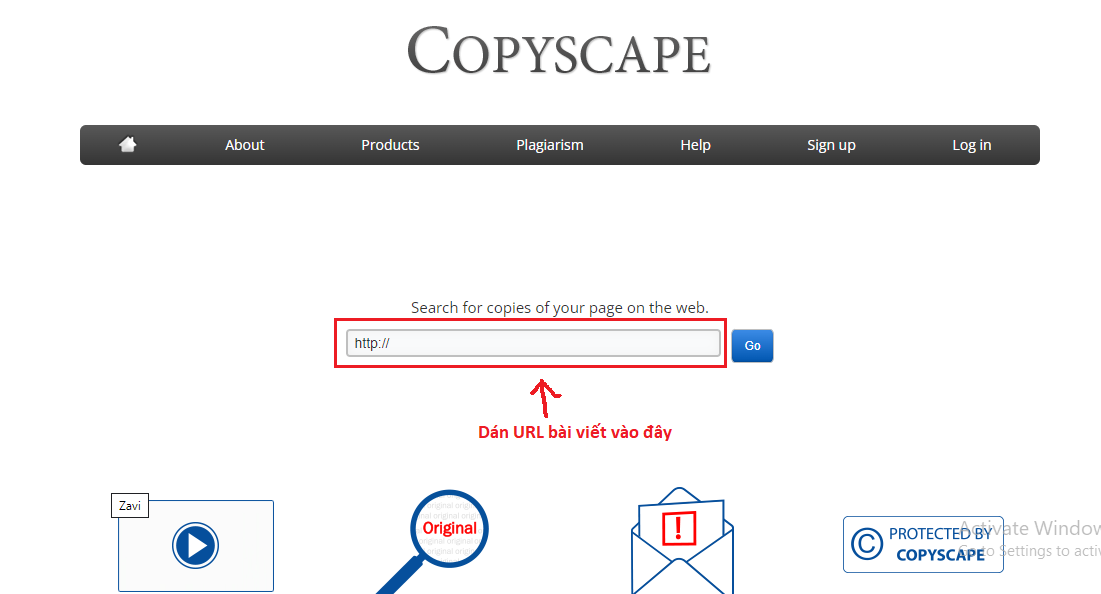 Công cụ kiểm tra unique CopyScape
