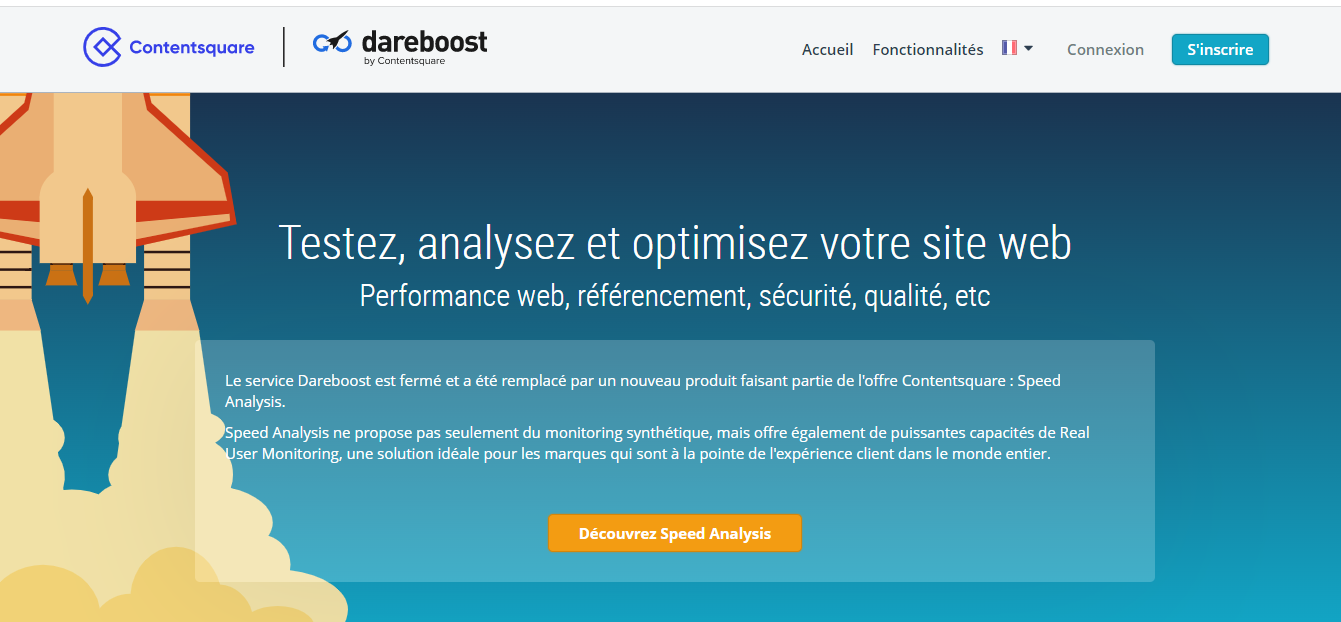 Giao diện chính của công cụ Dareboost