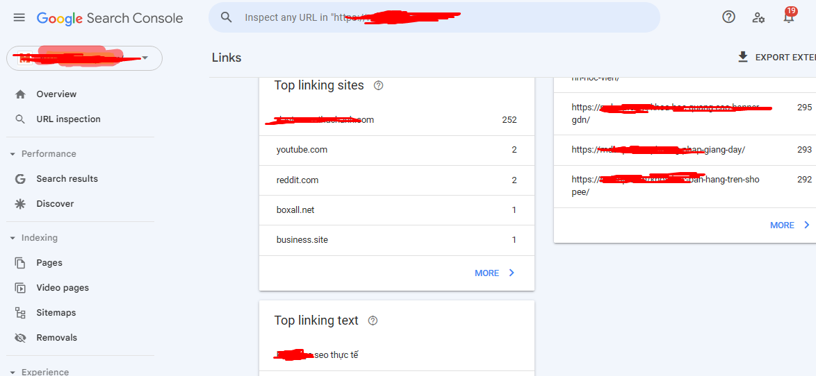 check backlink bằng Goolge search console